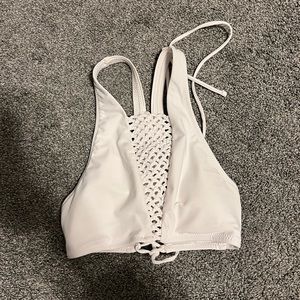 White Crochet Bikini Top